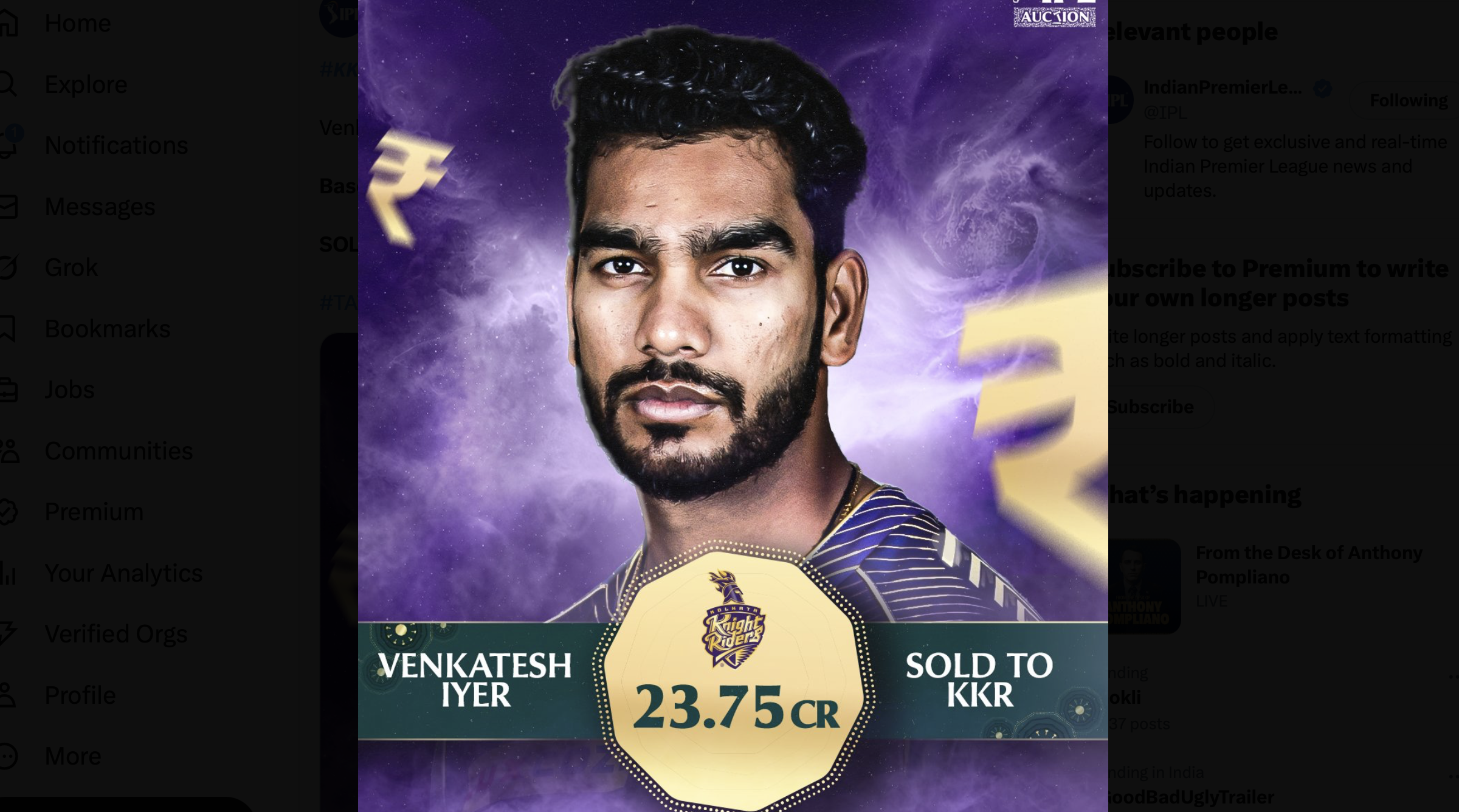 venkatesh iyer price in ipl 2025